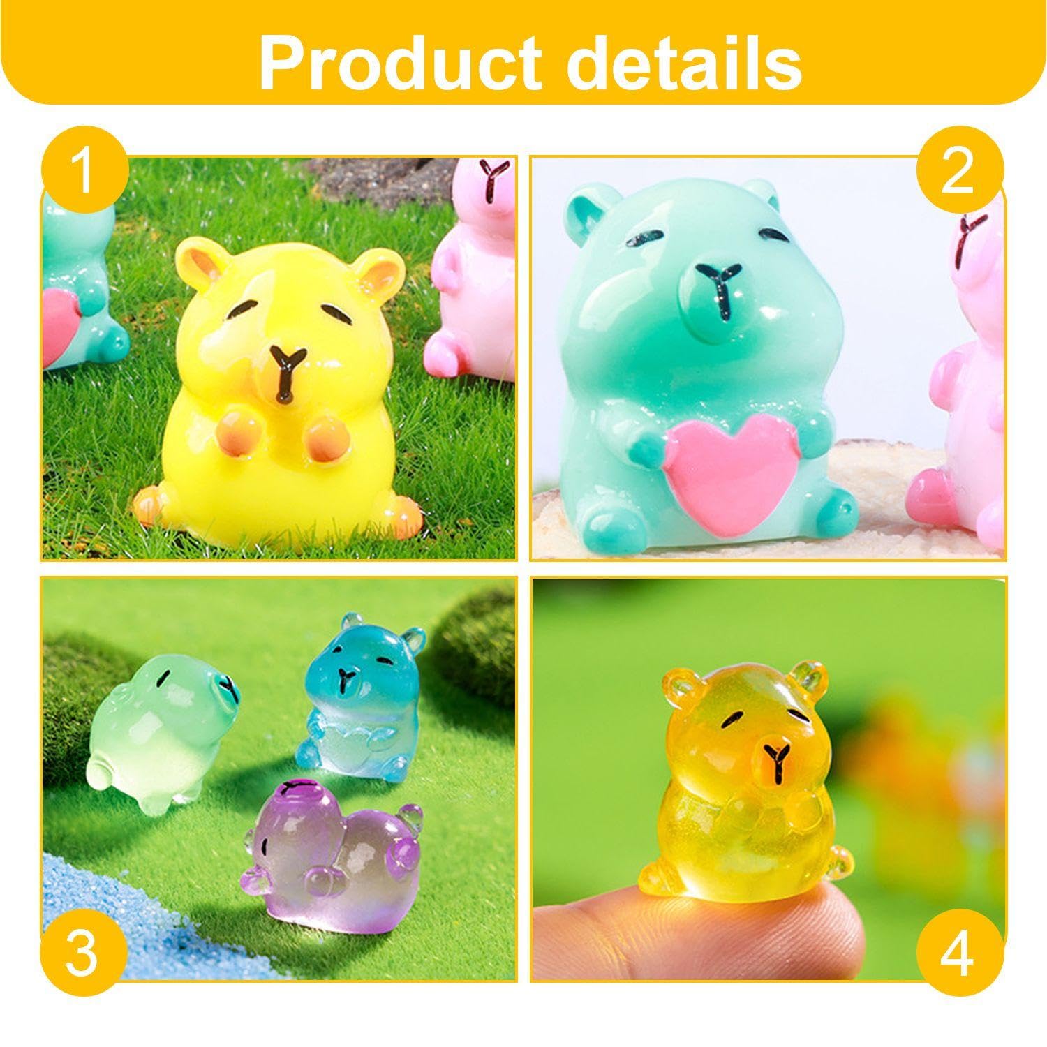 TVSVKWE 36 Pieces Cartoon Capybara Ornaments, Creative Cute Ornaments, Children'S Toys, Micro Landscape Accessories - Image 3