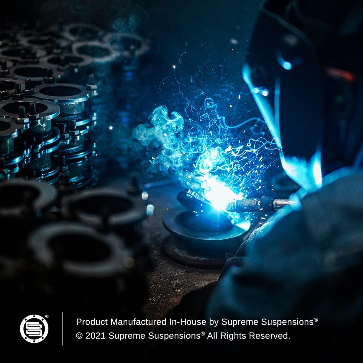 Supreme Suspensions - 2.5" Front + 1" Rear Lift Kit for 2002-2009 Chevrolet TrailBlazer/GMC Envoy - Front Steel Strut Spacers and Rear T6 Billet Aluminum Spring Spacers Kit