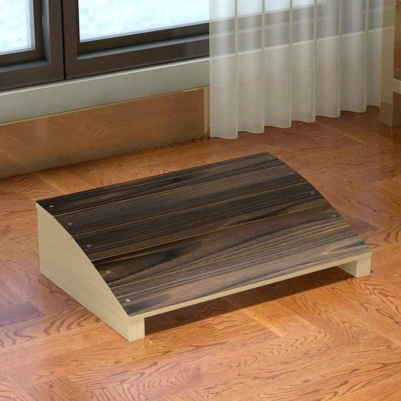 LXLA Poggiapiedi Legno Massiccio Ergonomico Poggiapiedi Inclinato Anti Scivolo, sotto La Scrivania Sgabello per Supporto per La Postura Seduta, Casa Ufficio, Regali di Natale