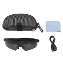 XUMIUZIY Camera Glasses, HD 1080P Sports Sunglasses Camera Video Glasses, Audio and Video Recording, Outdoor Wearable Polarized Lenses for Cycling, Hiking (Black) gallery image