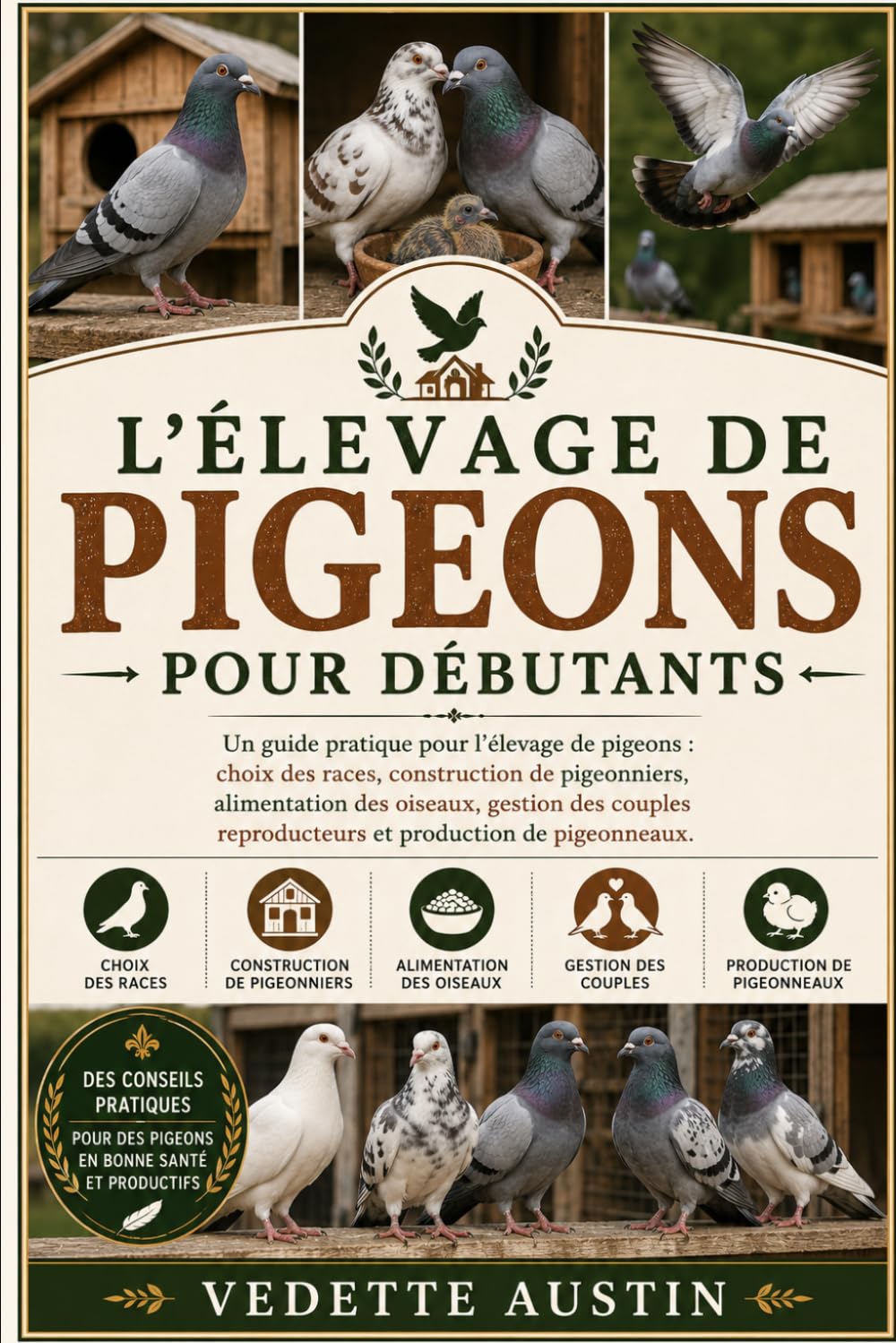 L'ÉLEVAGE DE PIGEONS POUR DÉBUTANTS: Un guide pratique pour l'élevage de pigeons : choix des races, construction de pigeonniers, alimentation des ... reproducteurs et production de pigeonneaux.