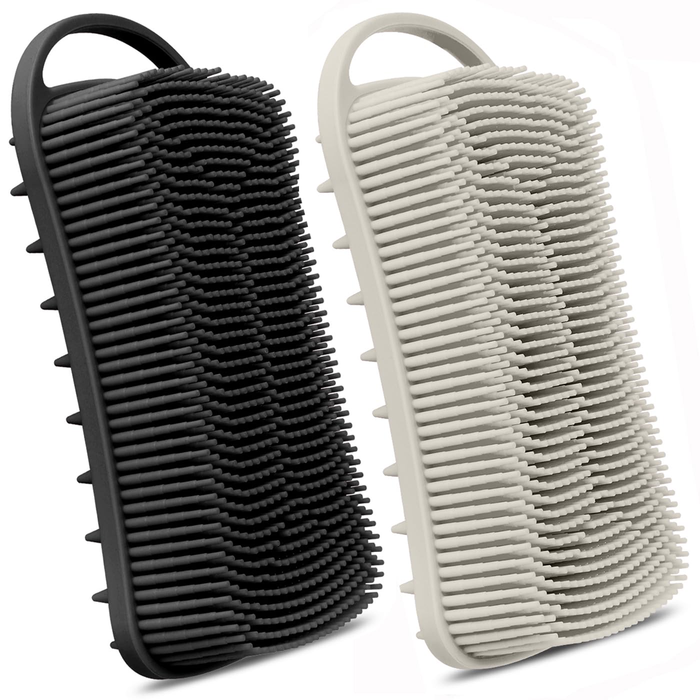 Limpiador Corporal De Silicona, Cepillo Exfoliante Suave Con Cerdas Suaves , Limpieza Profunda Y Masaje Del Cuero Cabelludo, Diseño Ergonómico Antideslizante, Secado Rápido, Apto Para, 22 Mm