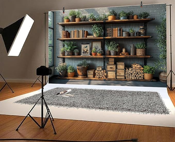 Fondo Fotográfico 7x5 Pies Poliéster Verde para Oficina o Sala miniatura 6