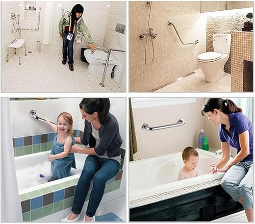 Miniatura 4 de Safety Grab Bars Handle Safety Support Hand Rails Grab Bar for and Shower-15 19 23 27 31inch White and Yellow Safety Stainless Steel Handle Elderly