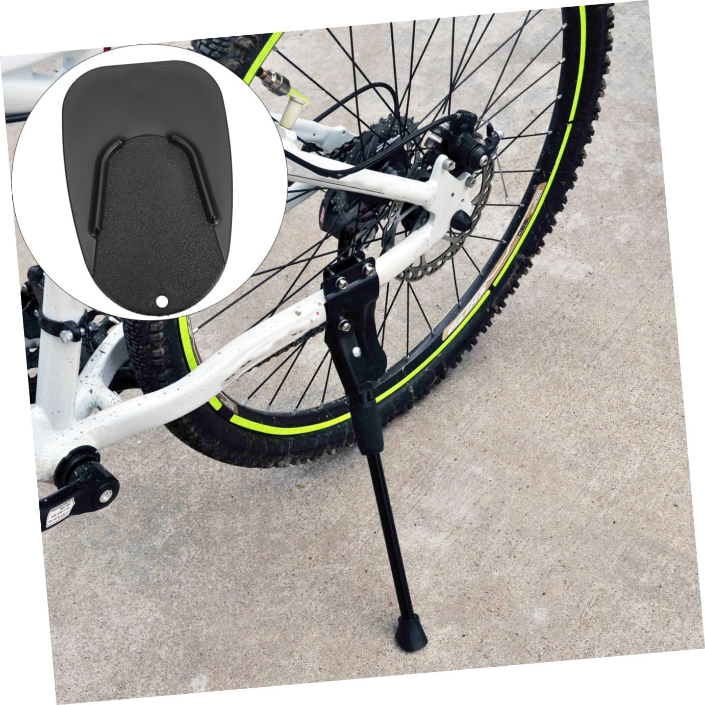 1pc Durable Motorcycle Kickstand Extension Pad Anti-slip Side Stand Support for Outdoor Parking Gravel Asphalt and Grass Compact and Sturdy Material