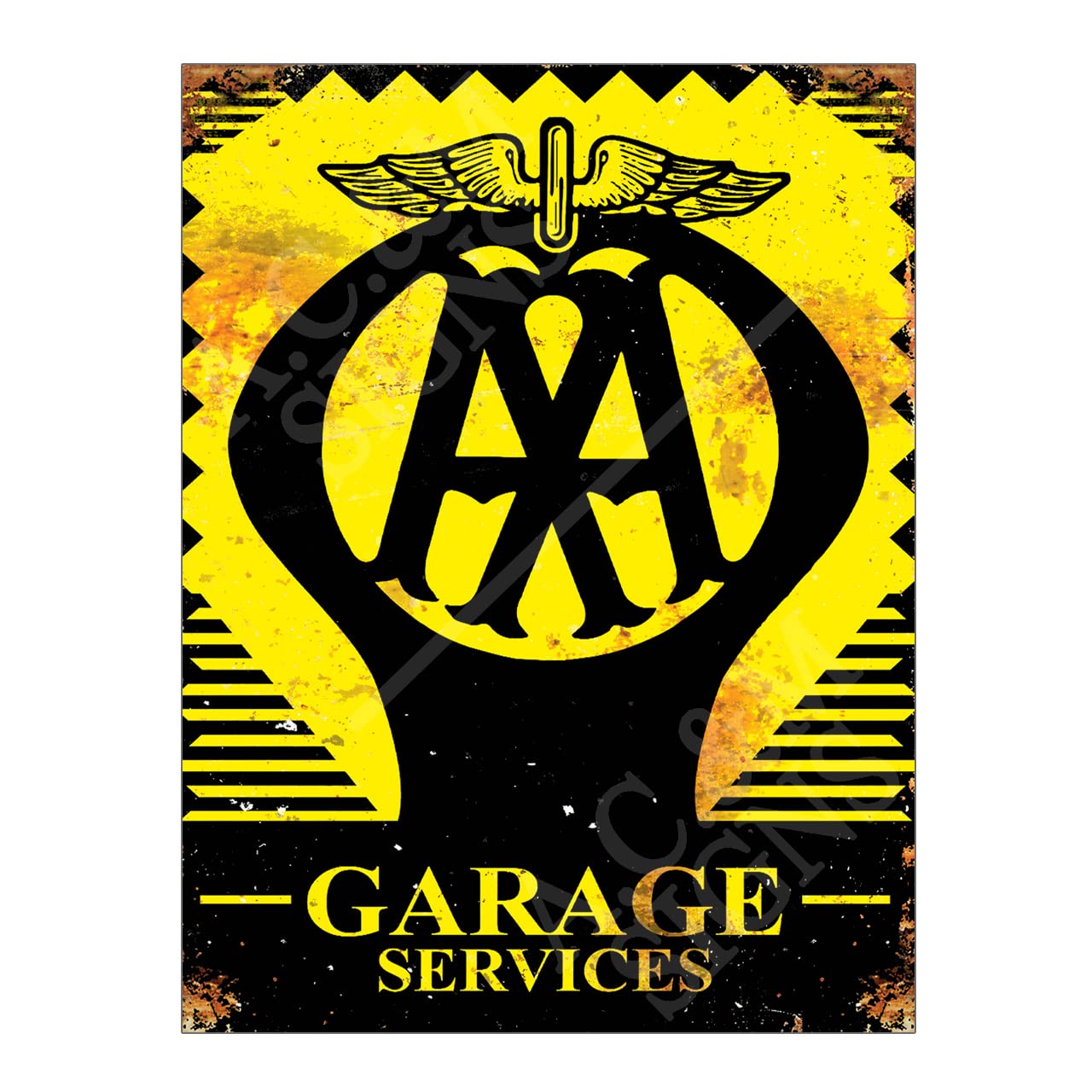 Vintage Tin Signs Plaque Auto Motorcycle Gasoline Metal Sign Poster Garage Shop Man Cave Bar Home Wall Decoration (AA Garage Services 10x8)