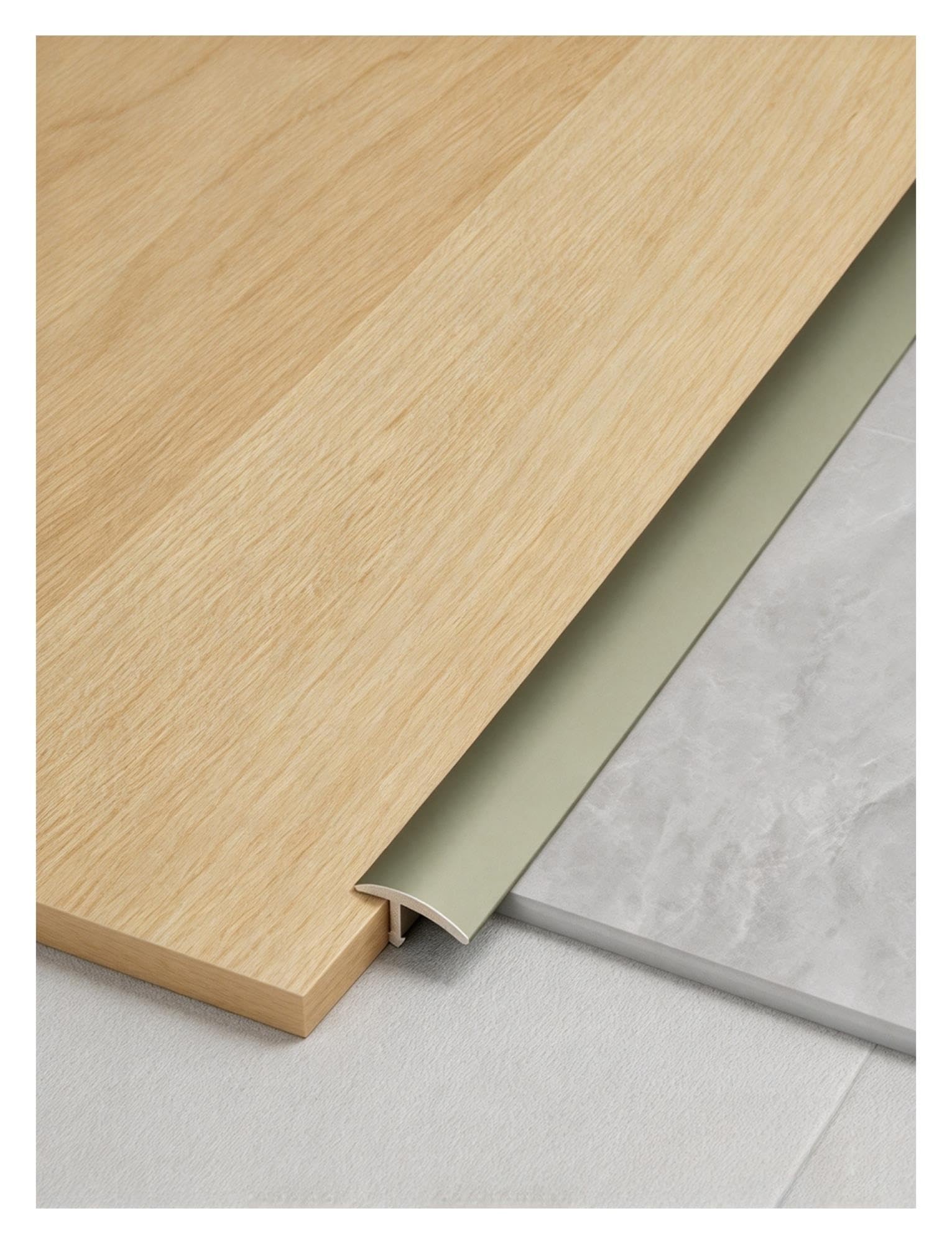 Profilo di Transizione in Alluminio 18mm, 90-270cm, per Legno e Piastrelle