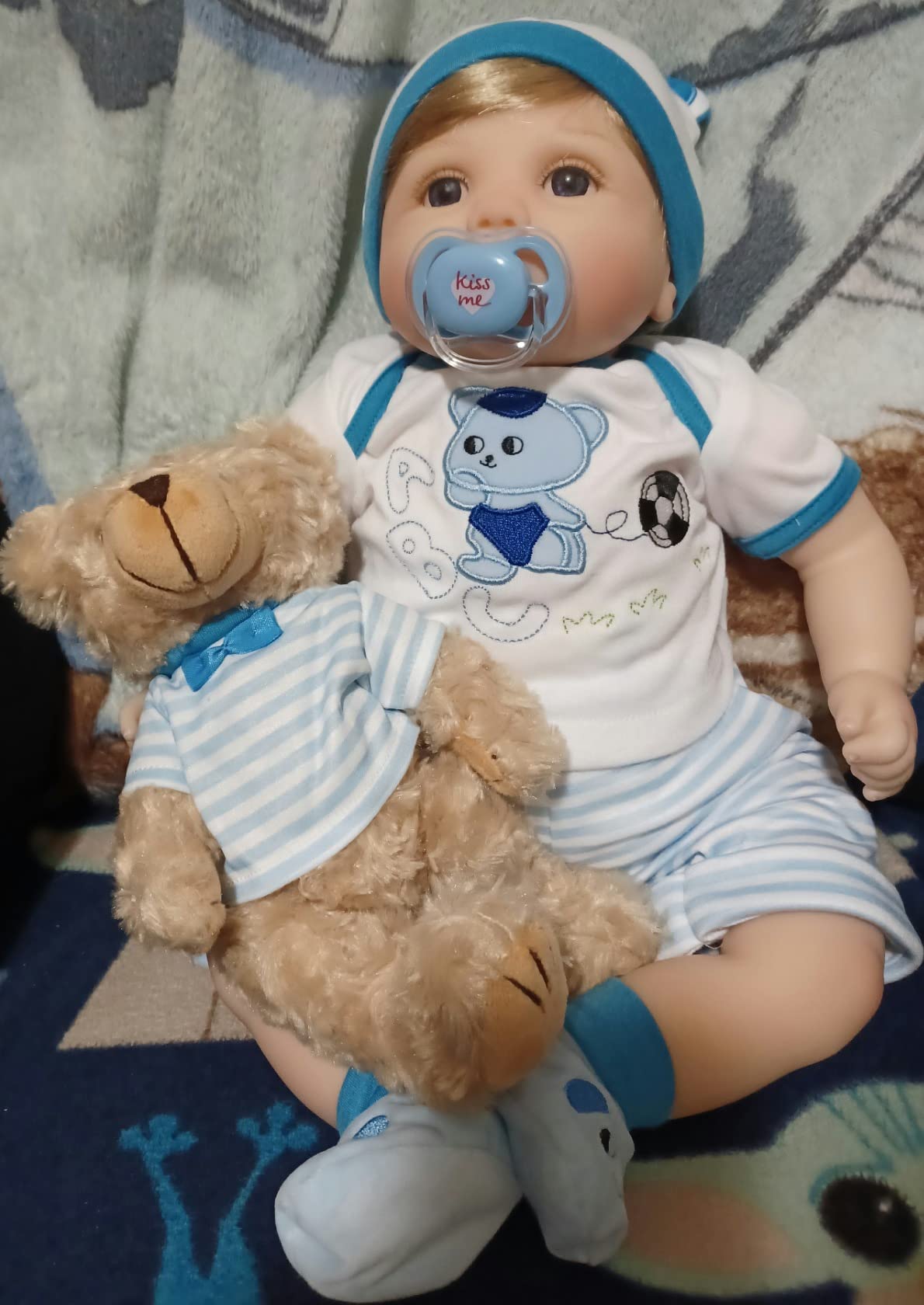 11/mo Finance Aori Lifelike Reborn Baby Dolls Boy 22 Inch Weighted Newborn Baby Dolls with