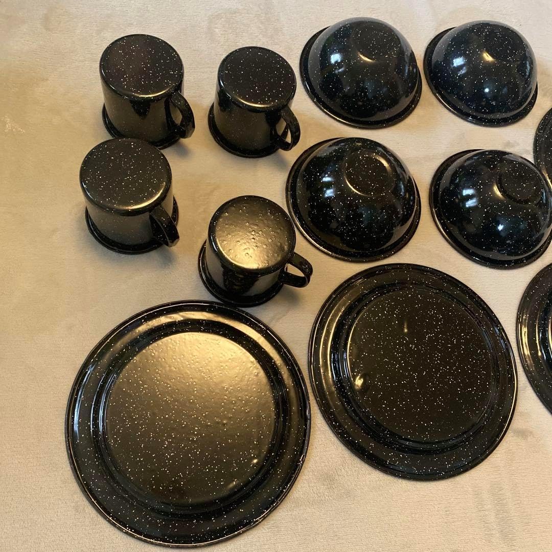 新品未開封メキシコ CINSA ホーロー カップ プレート 12個セット