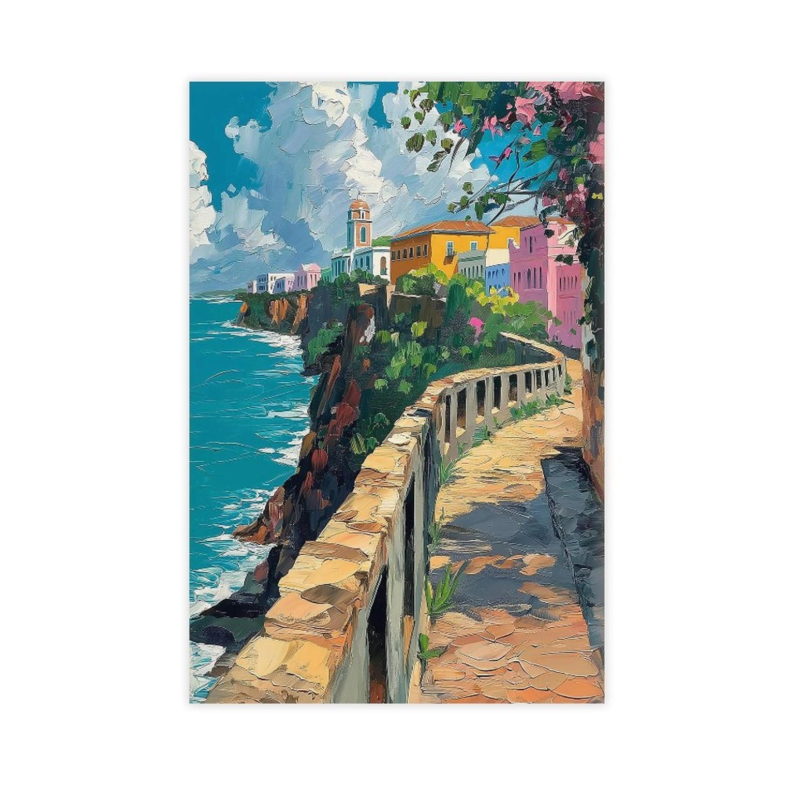 Bareronor San Juan Puerto Rico Canvas Poster for Office Decor Gift