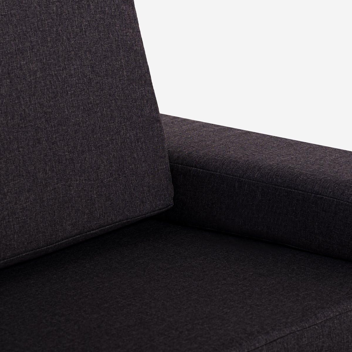 Produce Shop Sofá Cama de 2 plazas Modular Plegable Compacto de Tela Miranda - Negro