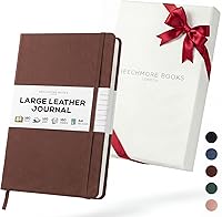 Beechmore Books A4 Lined Hardcover Notebook 8.5x11.5 Vegan Leather Journal, 120gsm Thick Paper, Lay-Flat Binding, Gift Box