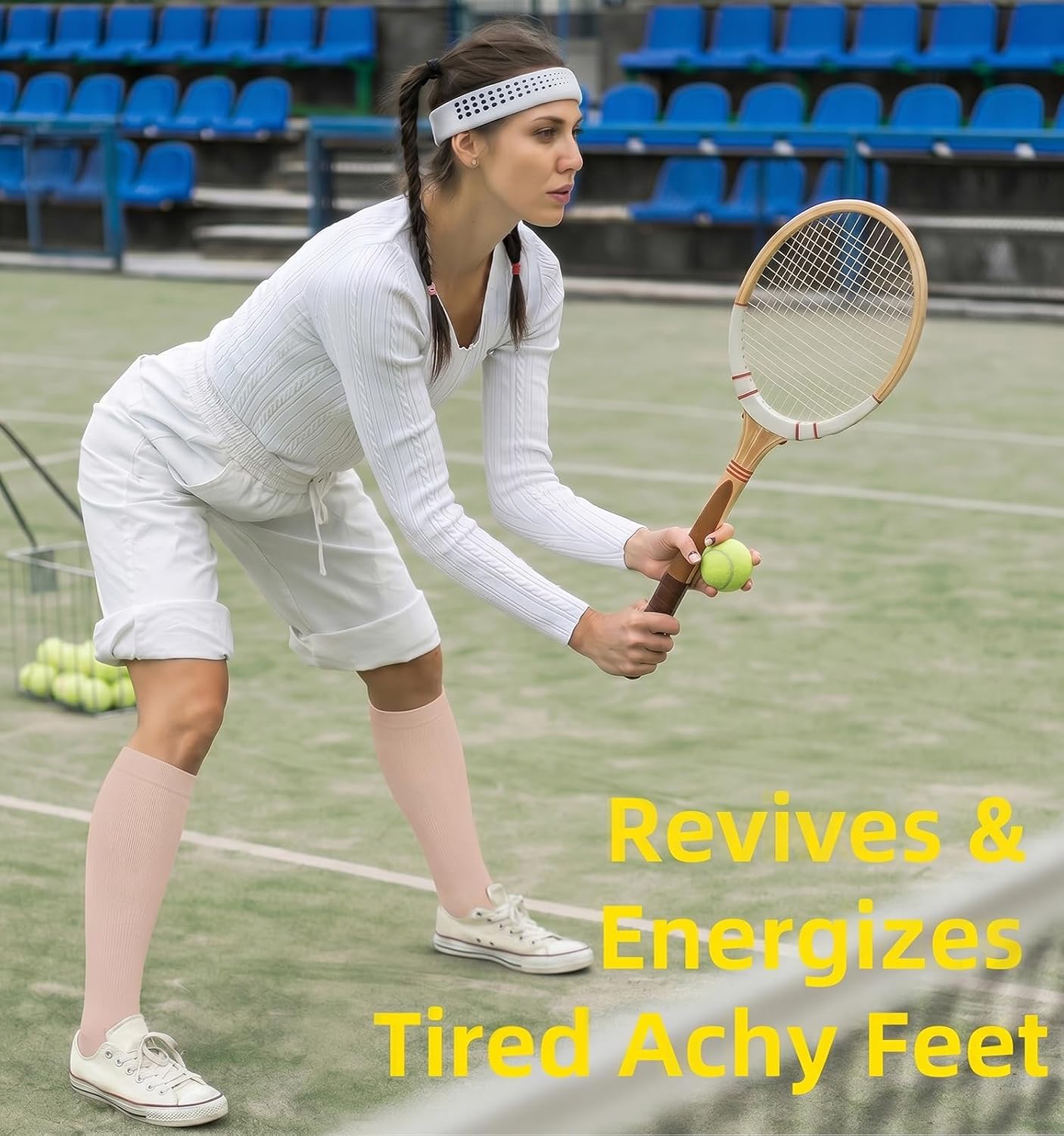 Compression Socks for Women & Men Circulation (4 Pairs) 15-20 mmHg is Best Support for Nurses Running Hiking Travel