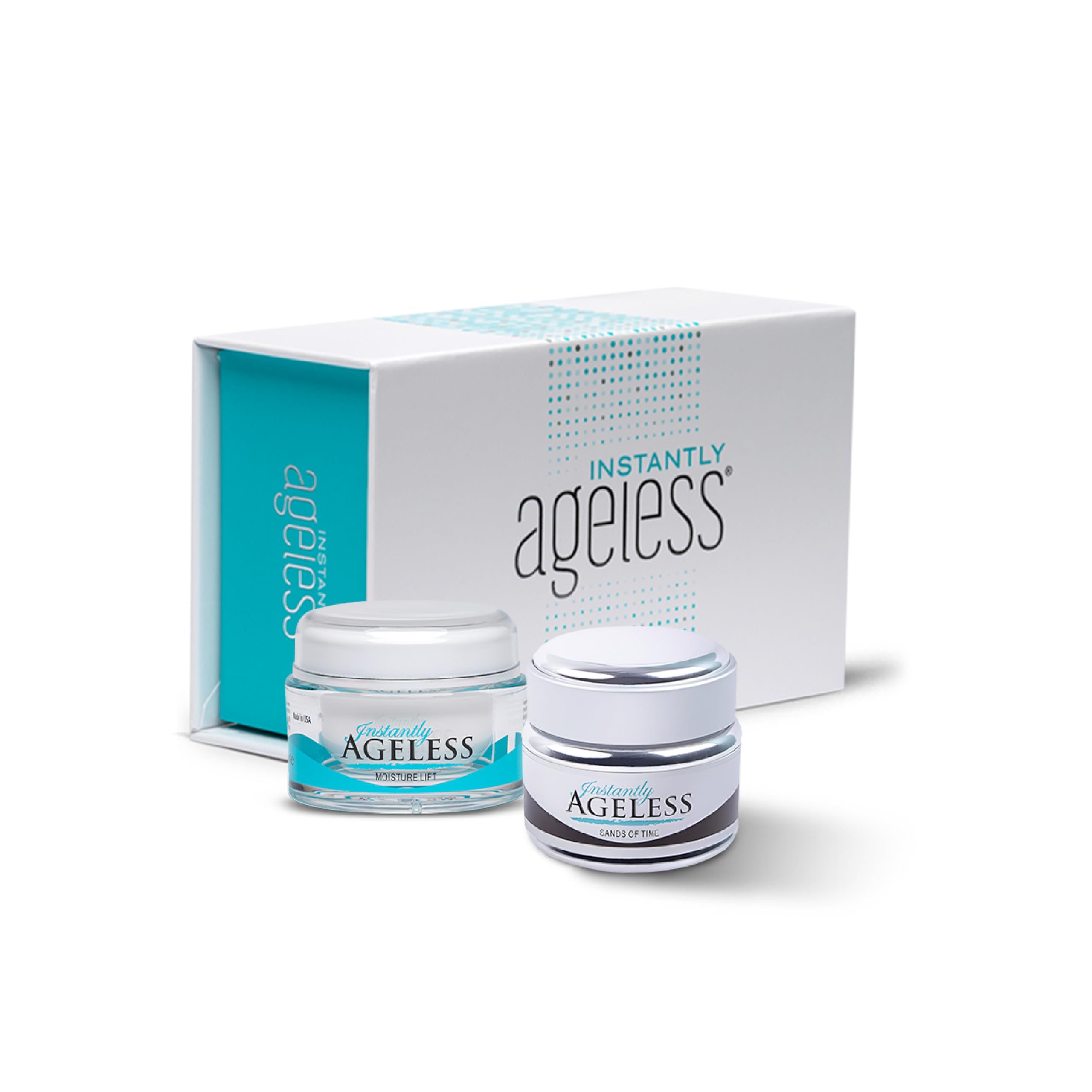 Instantly Ageless Skin Care Trio Bundle – Instant Face Lift Cream 25-Vial, Beauty Face Moisturizer with Collagen & Vitamin E, Anti Aging Exfoliator Facial Scrub – Eye Bag Remover for Mature Skin Care