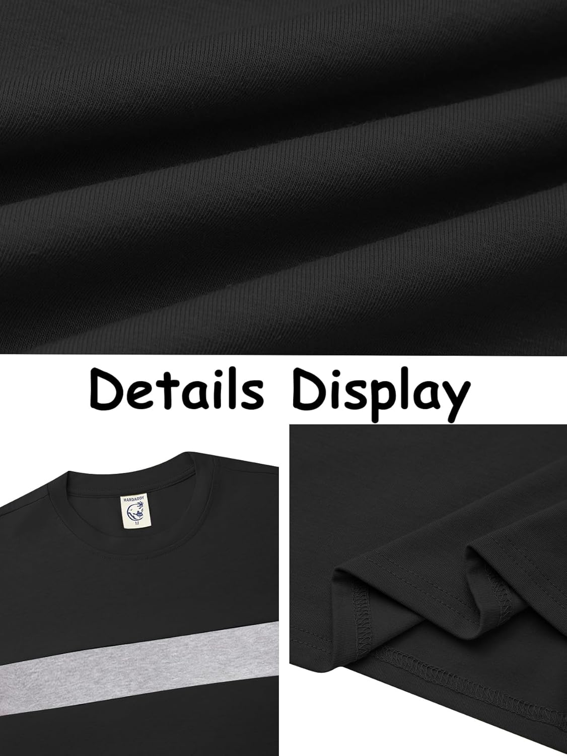 Hardaddy Men's Long Sleeve Tee Shirts Color Block Pullover Casual Basic T-Shirts - Image 6