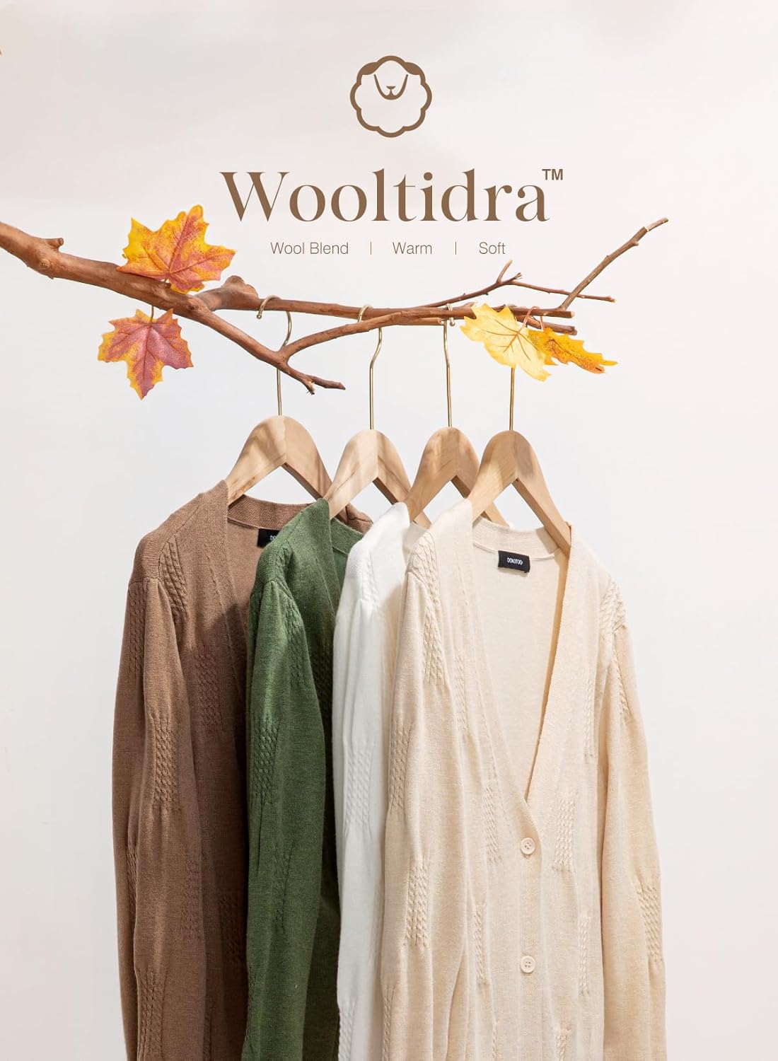 Dokotoo Women's Fall Long Sleeve Lightweight 2025 V-Neck Cardigan Button Down Twisted Cable Knit Shrugs Sweaters - Image 4