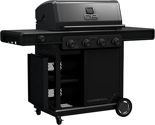 Miniatura 2 de Char-Broil Serie Pro con Tecnología de Infrarrojos Amplifire - Parrilla de Gas Propano de 4 Quemadores con Gabinete y Quemador Lateral, Negro -