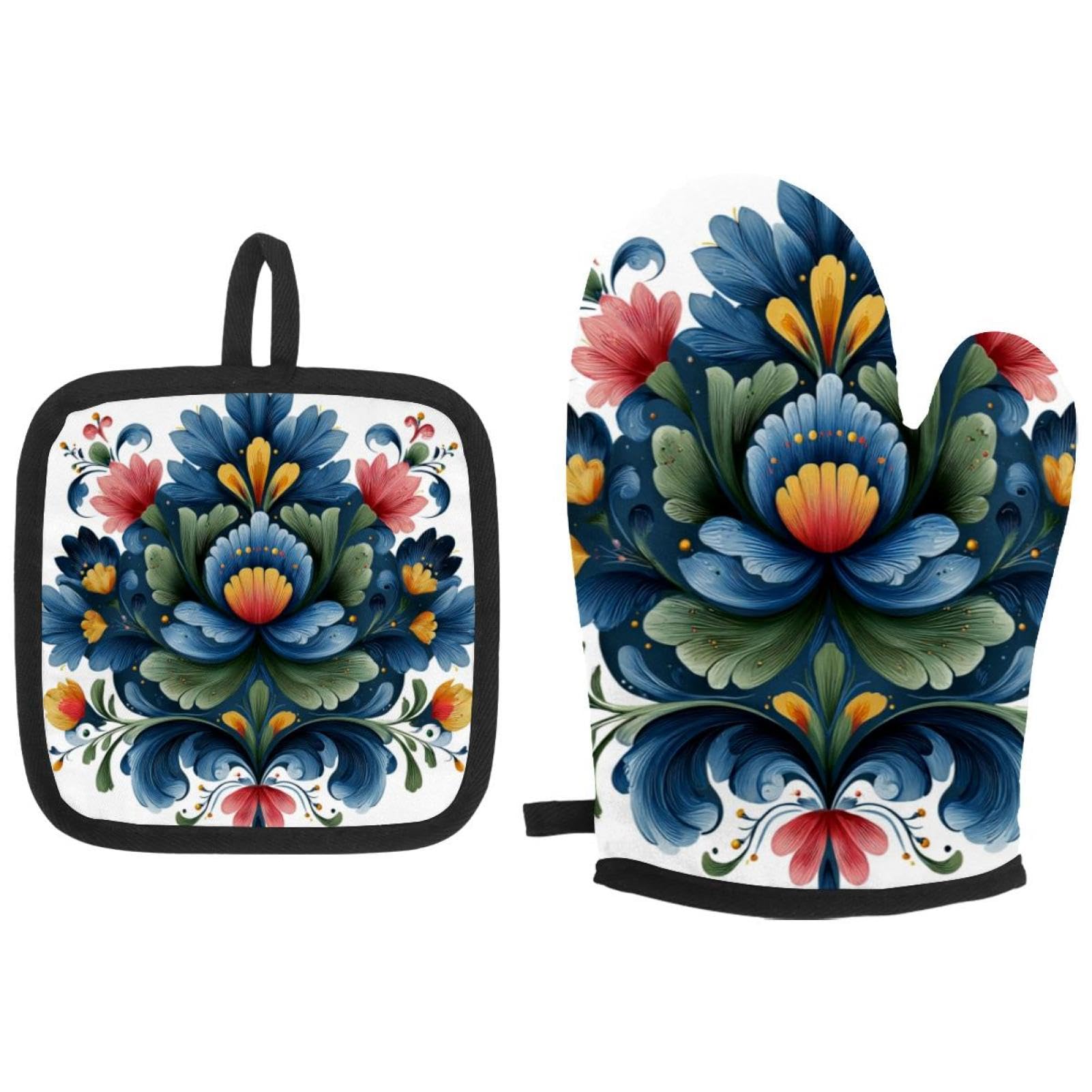 Gants de cuisine Rosemaling pour réussir toutes vos pâtisseries au four