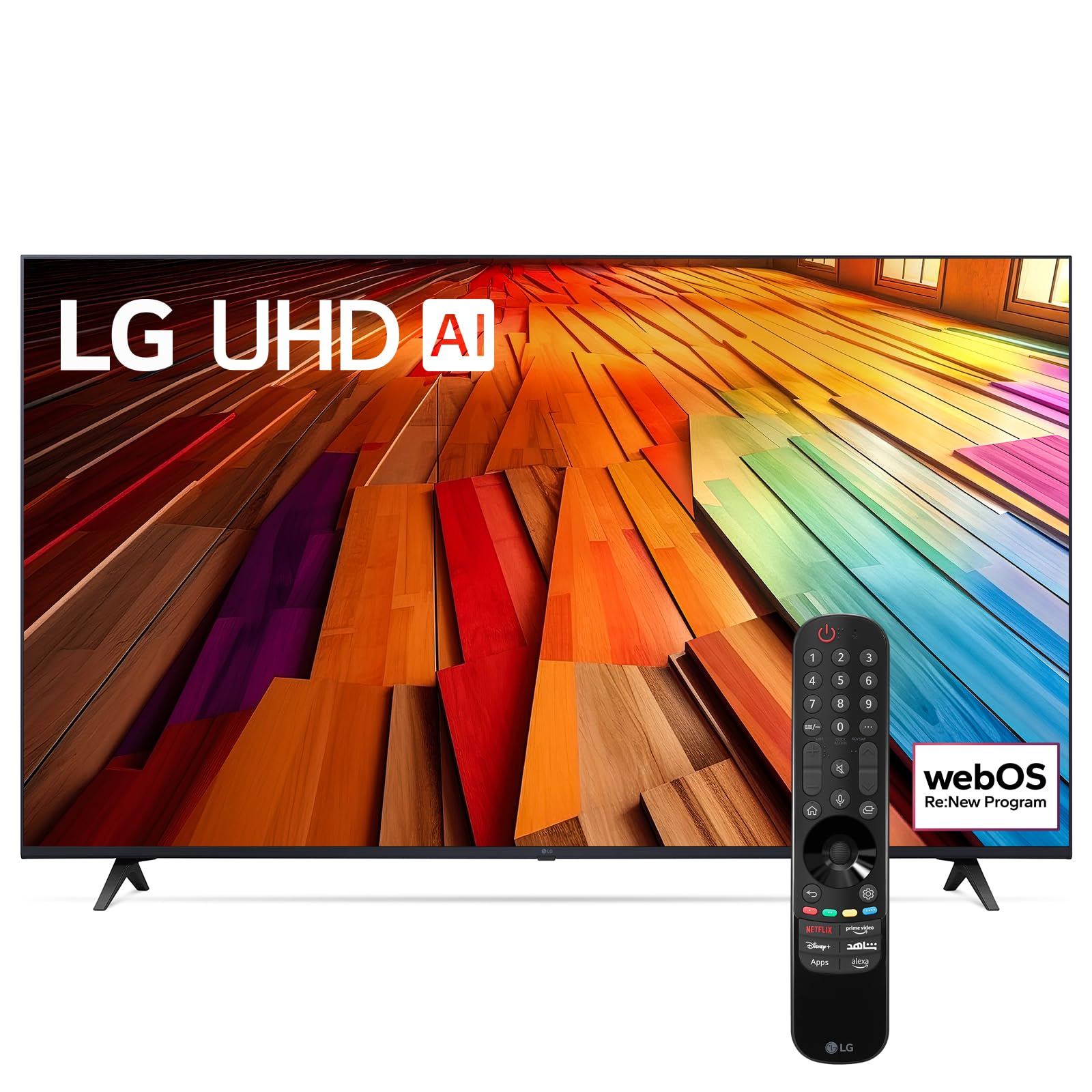 LG UT80 4K HDR10 webOS 2024 UHD AI 55-Inch Smart TV with Magic