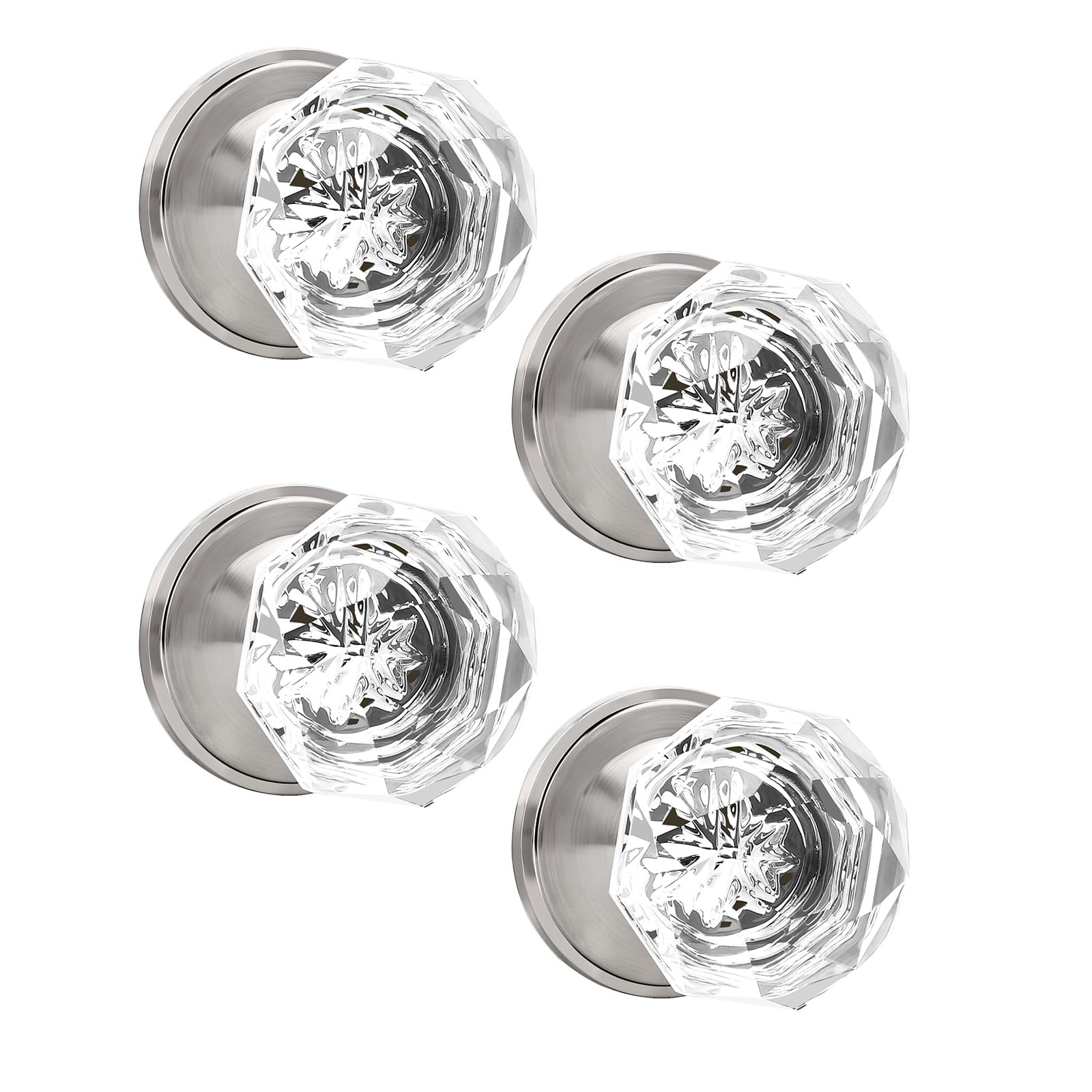 Crystal Privacy Door Knobs - Keyless Lock -10