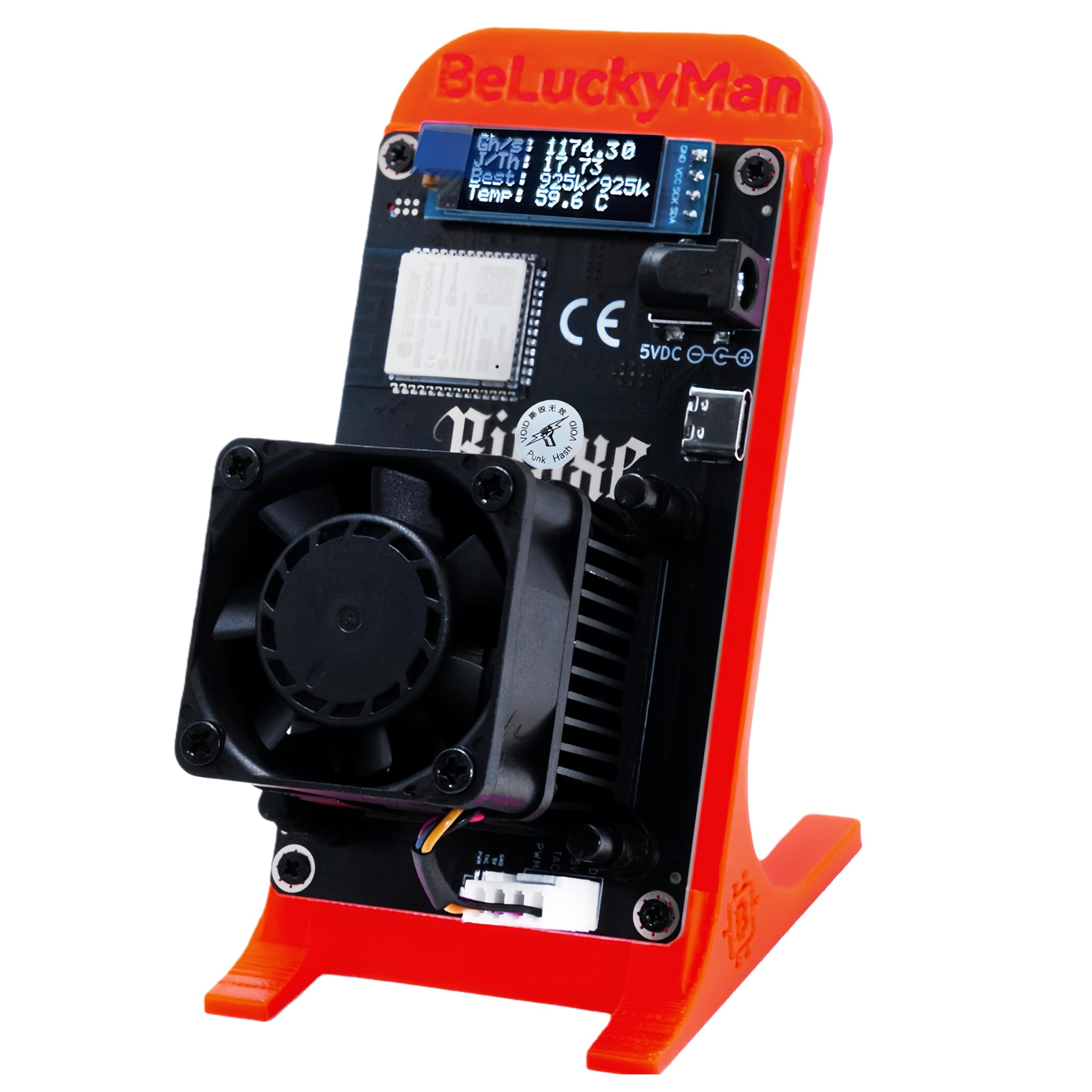 Bitcoins Miner 1.2TH/S Bitaxe Gamma 601 Solo Miner BM1370 Chip Asic 15W/TH BTC Lottery Crypto Miner with Open Source System Cryptocurrency Asic Bitcoins Mining Machine Micro Silent Home Use