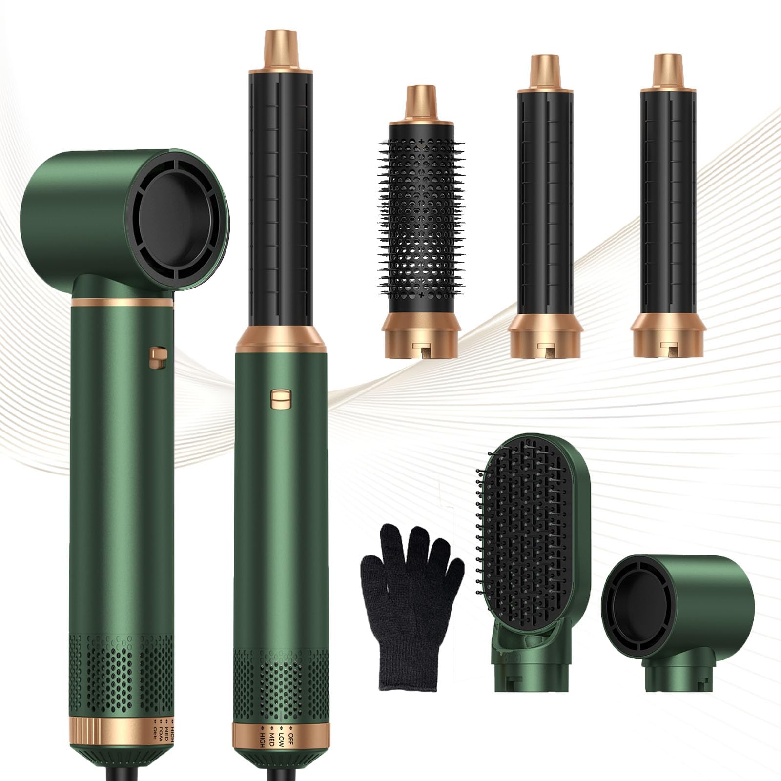 5 in 1 Blow Dryer Brush, Hair Dryer Brush Set Upgrade Hot Air Brush