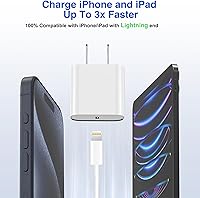 Vista 4 de Cargador rápido para iPhone de carga rápida, paquete de 3 [certificado Apple MFi] Cargador rápido para iPhone con carga rápida PD USB-C, bloques