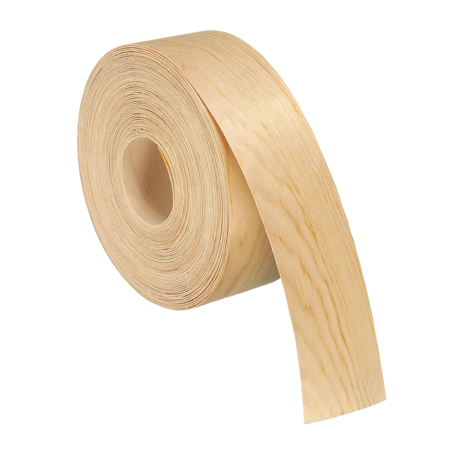 sourcing map 5cm x 15m Wood Veneer Edge Banding, Pre-Glued Flexible Pine Edging Strips, Iron on with Hot Melt Adhesive Wood Tape for Cabinet Repair and Furniture Restoration