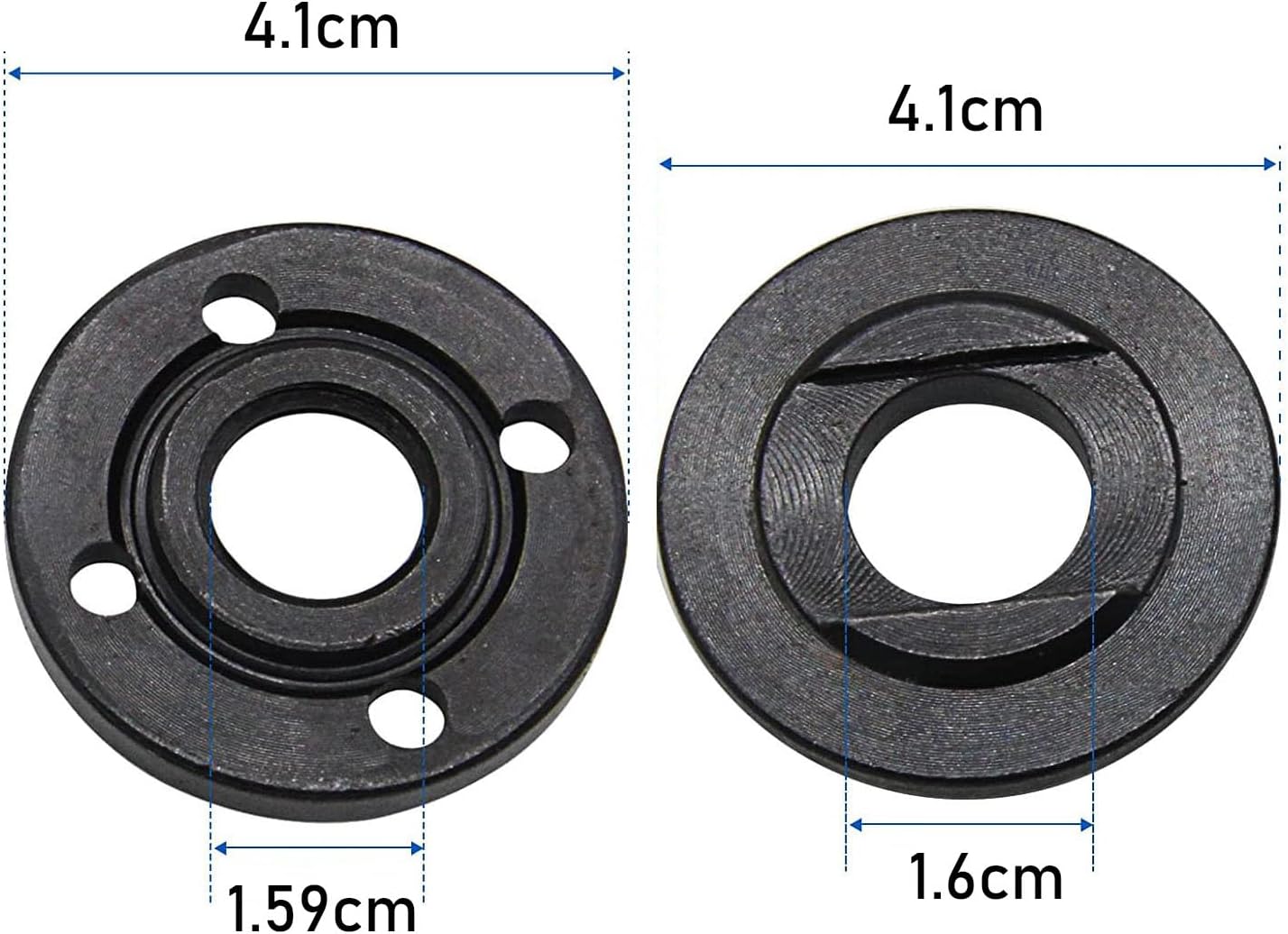 Totowood 7PCS Grinder Flange Angle Wrench Spanner Metal Lock Nut，1PCS Angle Grinder Wrench, 6PCS Flange Nuts,Compatible with Dewalt Bosch Black Decker Ryobi Makita(5/8"-11 threaded shaft)