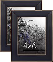 Vista 10 de Americanflat Juego de 2 portarretratos de 4 x 6 pulgadas con cristal pulido y transparente, colección Hampton, marcos de fotos de madera envejecida