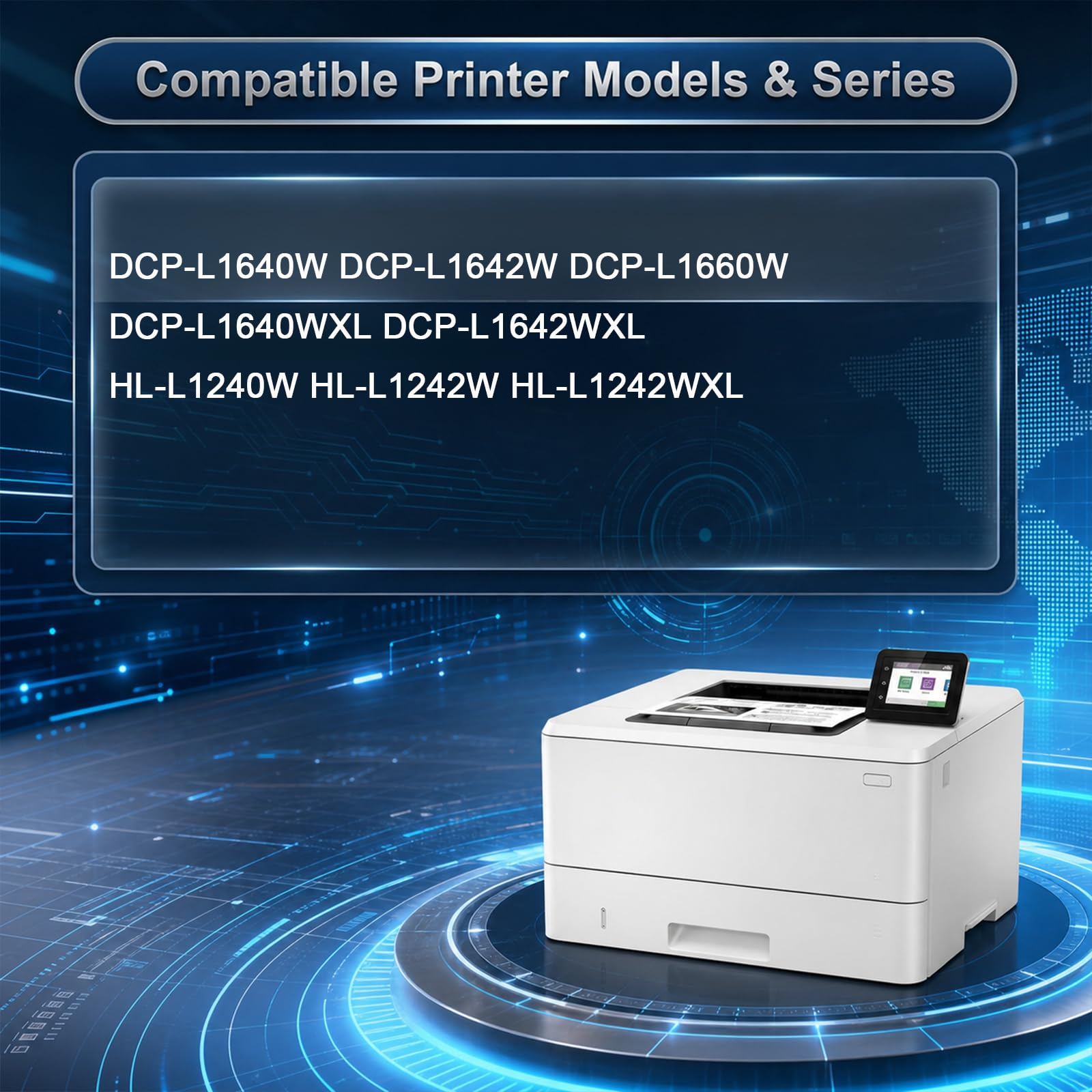 Cartuccia Toner TN1150 Compatibile per Brother TN 1150 TN1150 | per Stampanti DCP-L1640W DCP-L1642W DCP-L1660W DCP-L1640WXL DCP-L1642WXL HL-L1240W HL-L1242W HL-L1242WXL,Black-4pack