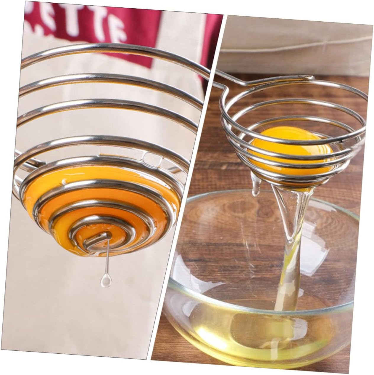 Stainless Steel Egg White Filters, 2pcs Yolk Extractors