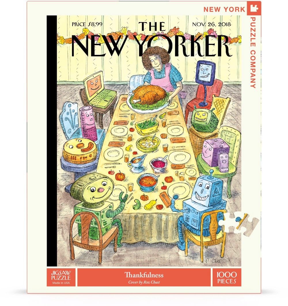 New York Puzzle Company - New Yorker Thankfulness - 1000 Piece Jigsaw Puzzle