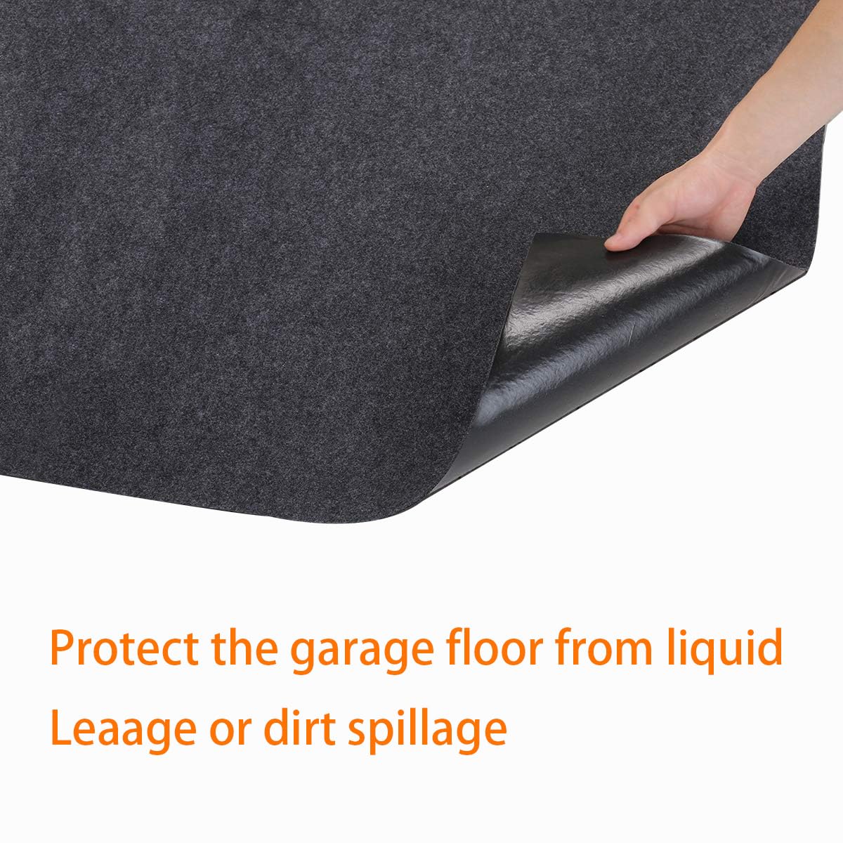 Tapis De Garage Extra Large 230x520cm – Feutre Absorbant, Dos Antidérapant, Découpable, Protection Sol (gris Foncé)