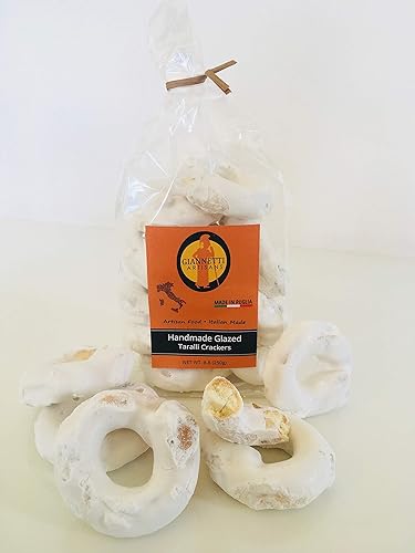 Miniatura 4 de Giannetti Artisans Galletas Taralli cubiertas de azúcar hechas a mano - Importadas de Apulia, Italia 8.8 oz (250 gr)