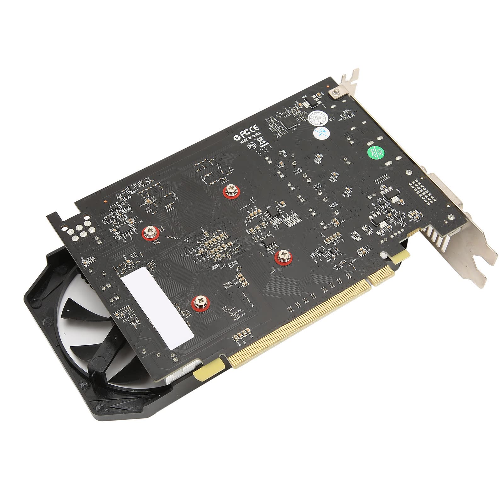 Scheda Grafica GPU GDDR5 da 4 GB a 128 Bit Uscita 4K 60 Hz Doppie Ventole di Raffreddamento per PC da Gioco, Installazione Semplice, Supporto CAD 3D e CAM