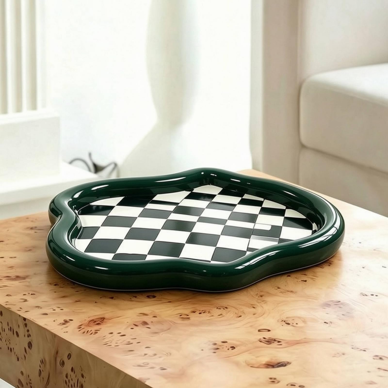 Bandeja Decorativa Bandeja Bandeja Decorativa Bandeja Tablero Bandeja Organizadora de Resina con Estética Llamativa y Acabado Liso Adecuada para