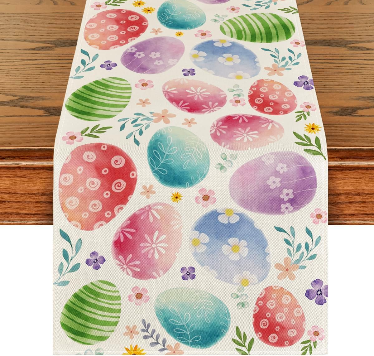 Runner Tavolo Pasquale 33x183 Cm - Tovagliolo Decorativo Coniglietti Foglie Primavera - Foto 6