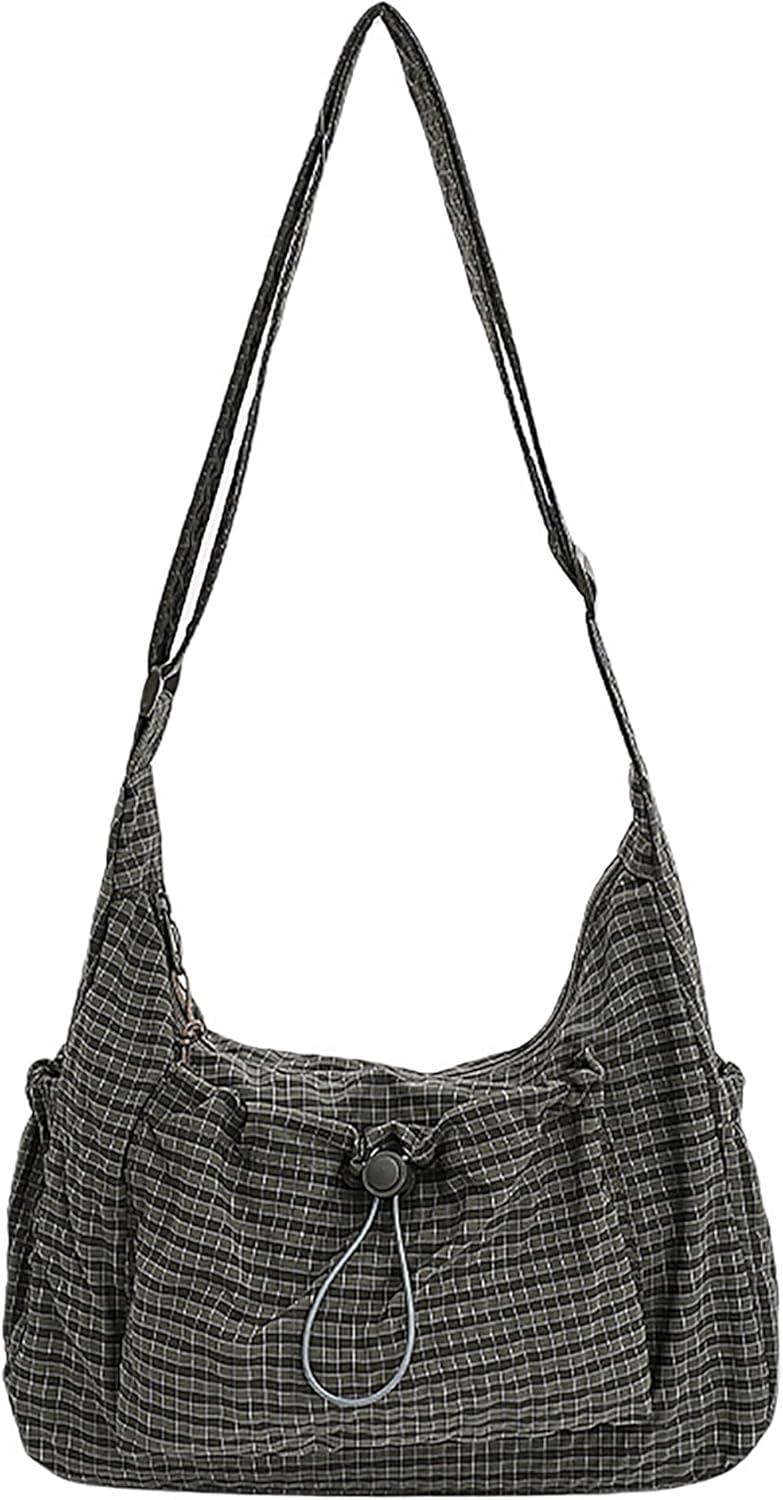 Shoulder Bag for Women Lightweight Hobo Crossbody Bag Plaid Purse Messenger Bags Ca...