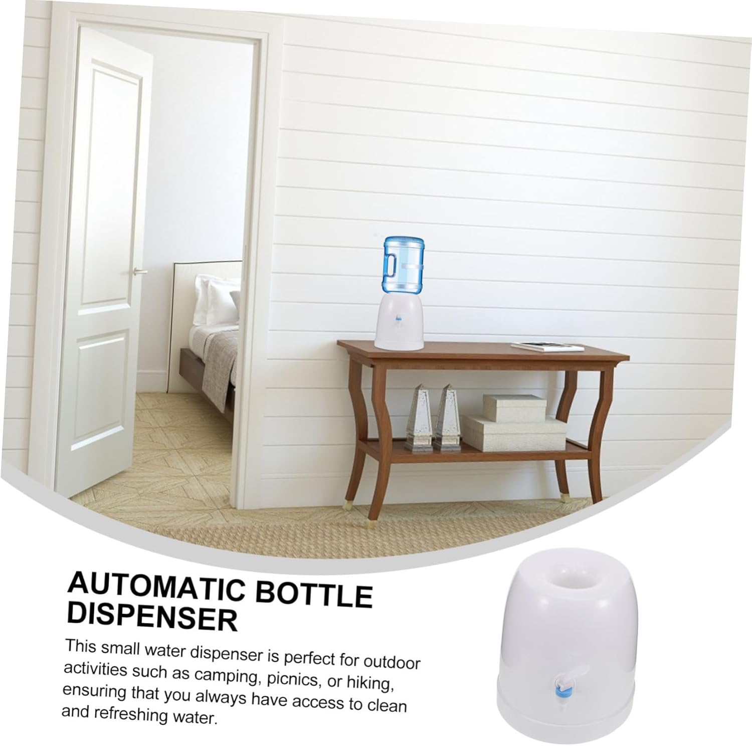 VICASKY Portable Cold Water Dispenser with Built in Tap Compact Desktop Water Cooler for Home Dorm Camping and Outdoor Use