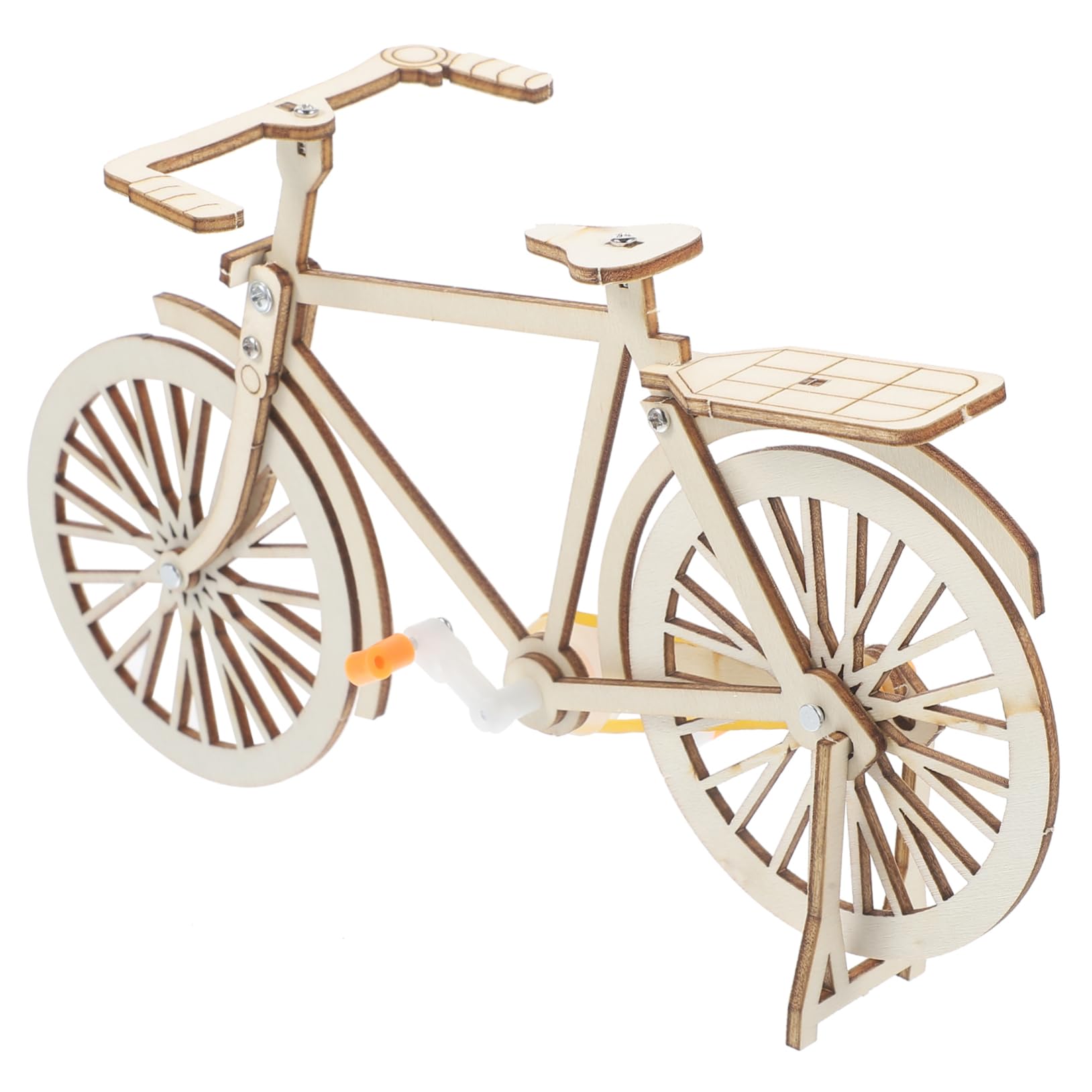 BESPORTBLE 1 Set Self Assembly Vintage Bike Model Kit Miniature Wood Bicycle Decoration DIY Craft for Home Office Enhances Creativity Imagination Present for Adults