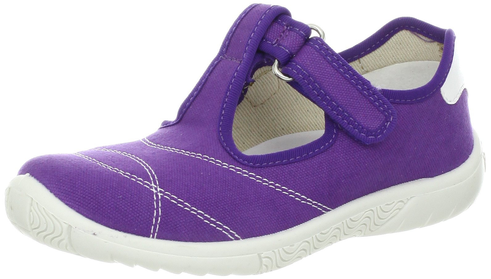 Naturino 7742 T-Strap (Toddler/Little Kid),Viola/Bianco,21 EU/5 M US Toddler