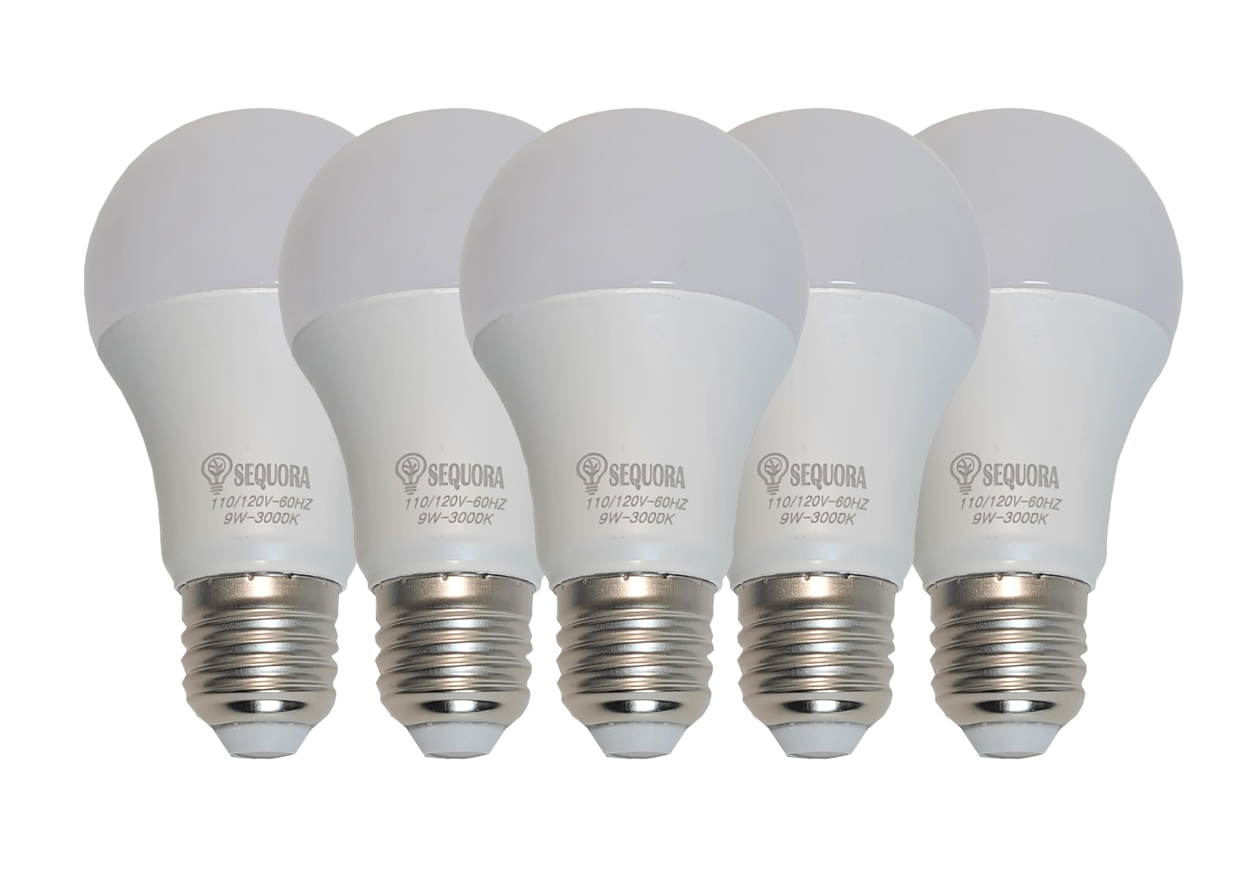 LED Light Bulb, 9W (Equivalent to 60W Incandescent Bulb), A19, Soft White (3000K), Non-dimmable, 810 Lumen, Pack of 5