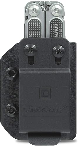 Miniatura 8 de Clip & Carry Kydex - Funda multiherramienta para cuero P4, fabricada en Estados Unidos (multiherramienta no incluida) EDC Multi Tool Holder Funda