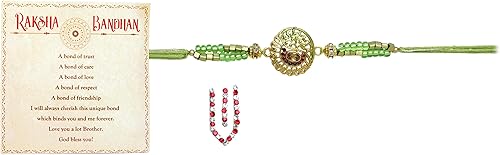 Miniatura 5 de Rakhi individual para hermano Rakhi hilo para Bhai Bhabhi Bhaiya Bhabhi y Bhatiji veera Raksha Bandhan Rakhi paquete de regalo Dora pulsera kalwa