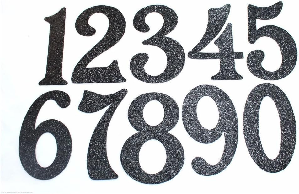House Numbers Black Embossed Great for Garage Doors (0