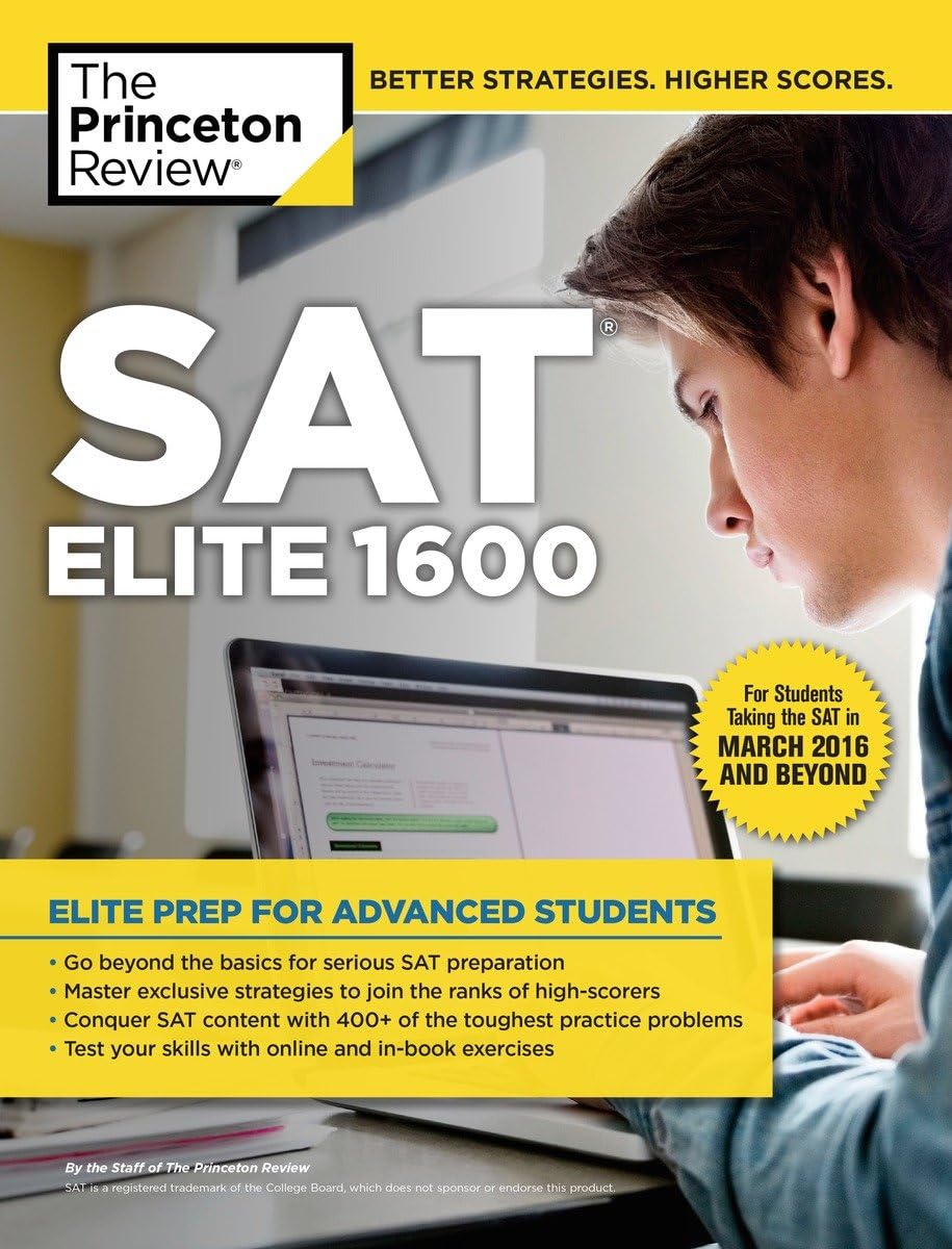 SAT Elite 1600: For the Redesigned 2016 Exam (College Test Preparation) 2nd Edition
