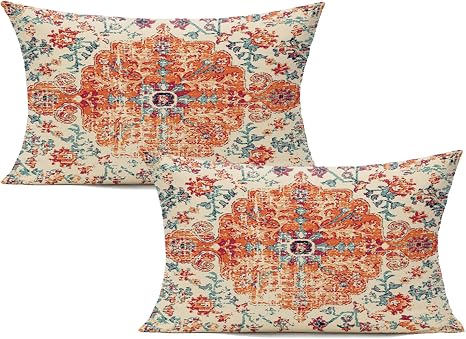 VAKADO Christmas Throw Pillow Covers - Set Of 2 Snowflake Embroidery 18x18 Inch Winter Decor - View #11