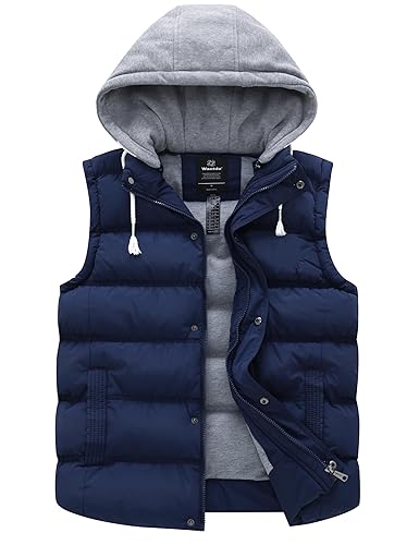 Wantdo Men's Thicken Winter Vest Water-Resistant Puffer Jacket Thicken Vest