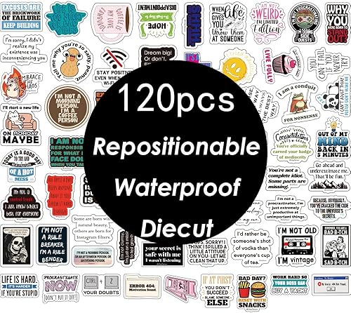 Miniatura 2 de Calcomanías sarcásticas para adultos, calcomanías de humor para laptop, botella de agua, divertidas calcomanías de vinilo motivacionales para